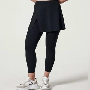 Spanx Booty Boost Active Skirt Around Knee Leggings Black  medium NWOT 50328